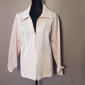Christopher And Banks Light Pink Zipper Jacket With Pockets
